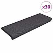 Samoljepljivi otiraci za stepenice 30 kom 65x21x4 cm antracit