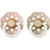Bibs tolažilna duda - lateks Boheme (0-6 m), 2 kosa, night glow Blush & Vanilla
