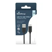 MediaRange kabel USB-A na USB-C za punjenje i sinkronizaciju, USB 3.2 Gen 1x1 na USB Type-C®, 1.8m, MRCS182