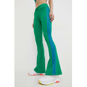 Tajice adidas Originals RIB FLRD Leggin za žene, boja: zelena, s aplikacijom, JG8046
