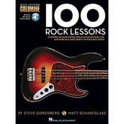 GORENBERG/SCHSRFGLASS:100 ROCK LESSONS BASS GUITAR+AUDIO ACC.