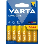 Varta VARTA alkalna baterija R6 (AA) Longlife, 6 kosov