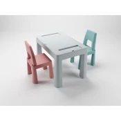 Tega Baby Set dječjeg namještaja (stol, 2 stolice) Teggi Multifun Grey/Pink