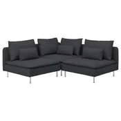 SÖDERHAMN Ugaona sofa, trosed, Fridtuna tamnosiva