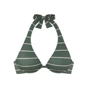 BENCH Bikini gornji dio boja pijeska / tamno zelena