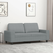 vidaXL Dvosed svetlo siv 140 cm blago