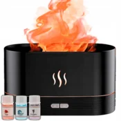 shumee Vlažilec zraka Nočna svetilka Flame Effect + 3 dišavna olja