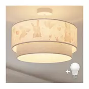 Brilagi-LED Deciji prislonjeni plafonski luster BOBO 1xE27/10W/230V precnik 40 cm krem./siva/kraljevsko plava