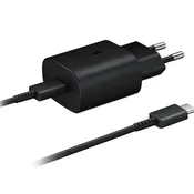 Samsung super brzi kucni punjac 25W Tip C dzek + kabl crni