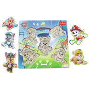Trefl - Puzzle Drevená vkládačka Paw patrol v meste - 1 - 39 kosov