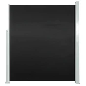 Uvlaciva bocna tenda za terasu 100 x 500 cm crna
