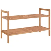 Vidaxl Regal za čevlje 69x27x41 cm trdna orehovina