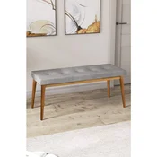 Hanah Home klupa Arwen, 105 cm, siva / prirodno drvo
