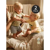 Sinsay - Pamucne majice sa printom vozila 2 pack - svetlo maslinasta