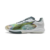 PUMA Accelerate NITRO?c SQD 4 Berlin Handball Shoes Unisex, Shoes, Silver Mist/Yellow Alert/Gray Skies, 44