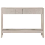 MAISON CHIC konzolna miza - miza ob steni bela 110x35x75 cm trden mangov les, (21785767)