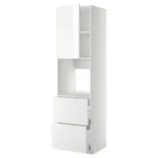 METOD/MAXIMERA Visoka omara za pečico+vr/2lč/2v pr, bela/Ringhult bela, 60x60x220 cm