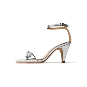 L37 HANDMADE SHOES Čevlji s peto DREAMS IN MOTION srebrna