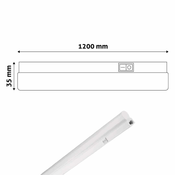 Integrirana podelementna T5 LED svetilka 18W 120 cm PVC nevtralno bela 4000K