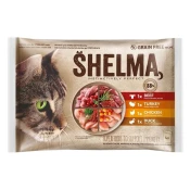 Shelma  Vlažna  hrana za mačke mesni mix, 340 g