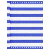 Balkonski zastor plavo-bijeli 90 x 500 cm HDPE