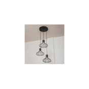 Luster na sajli SOLANO 3xE27/15W/230V crna/zlatna