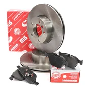 ZAVORNI DISKI + OBLOGE spredaj BMW 3 (E90, E91, E92, E93), X1 (E84)