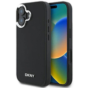 slomart Etui DKNY Plain Silver Logo MagSafe za iPhone 16 - črno
