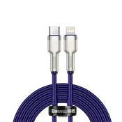 Polnilni in podatkovni 20W USB-C v Lightning kabel Baseus Cafule Series Metal - 480Mbps - 2m - purple