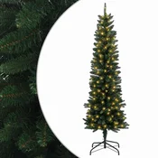 Vidaxl Umetno vitko božično drevo 180 cm 300 LED Toplo bela PE in PVC