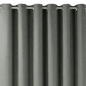 Curtain MILANA color gray style classic silver silver metal eyelets chenille 140x225 HOMEDE