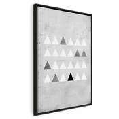 Slika - Grey Forest (1 Part) Vertical 80x120 U crnom drvenom okviru