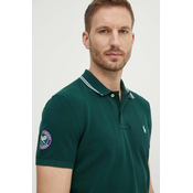Pamučna polo majica Polo Ralph Lauren boja: zelena, s aplikacijom, 710918851