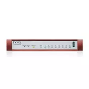 USG FLEX100 H Series, 8 Gigabit user-definable ports, 1*USB (device only)