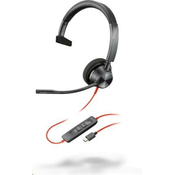 Slušalke Poly Headset Blackwire 3310, adapter USB-C/A, mono