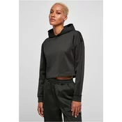 Womens Short Scuba Hoody Black