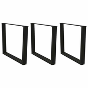 Noge za blagovaonski stol V-oblik 3 kom Crne 100 x (72-73,3) cm Celik