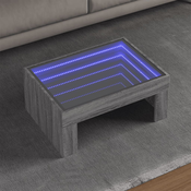 Stolic s beskonacnim LED svjetlima boja hrasta 70x50x30 cm