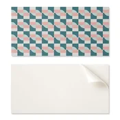shumee Samolepilna vinilna plošča s potiskom 120x60 cm geometrijski karo vzorec