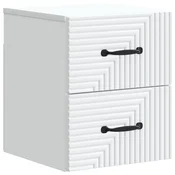 vidaXL Stenski nočni omarici Bela 34,5 x 33 x 40 cm Inženirski les