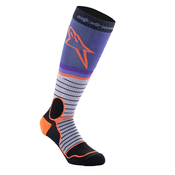 Alpinestars MX PRO 2024 čarape crno-sivo-ljubičasto-narančasto