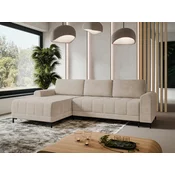 Kutna garnitura Stonecrest 100 (Velo 623) Svijetlo smeda, Funzione di sonnoPodrucje za spavanje, Scatola da lettoKutija za posteljinu, 258x168x92cm