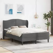 Krevetna konstrukcija Tamnosiva 140 x 190 cm Baršun