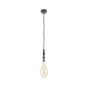 Eglo 79407 - LED luster na lancu PENSILVA 1xE27/8W/230V crna
