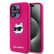 Karl Lagerfeld Etui Karl Lagerfeld Silicone Choupette Head MagSafe za iPhone 15 Pro Max - roza