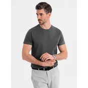 Ombre Mens classic cotton BASIC T-shirt - graphite