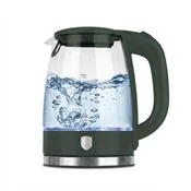Steklen grelnik vode z LED osvetlitvijo Matte Green 1,7L 54979