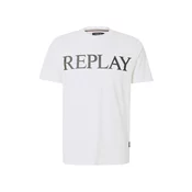 REPLAY Majica črna/bela