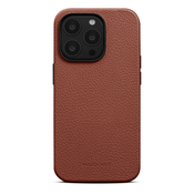 Woolnut usnjeni ovitek za iPhone 14 Pro - konjak