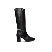 Tommy Hilfiger Zimski škornji Th Stud Heel Riding Knee Boot FW0FW09551 Temno rjava
